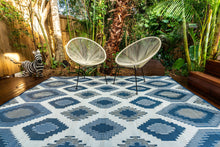 Load image into Gallery viewer, Outdoor Rug - Positano Blue White And Grey