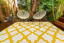 Load image into Gallery viewer, Outdoor Rug - Morocco Yellow And White