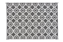 Load image into Gallery viewer, Outdoor Rug - Funky Retro Flowers Grey and White