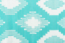 Load image into Gallery viewer, Outdoor Rug - Positano Aqua and White