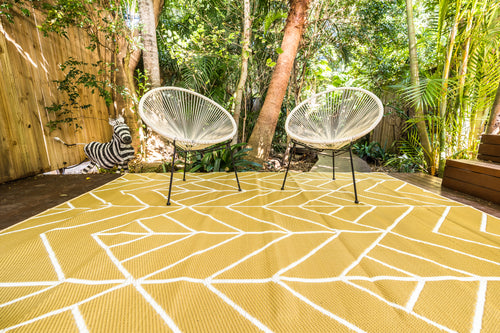 Outdoor Rug  - Glamorous Metallic and Cream