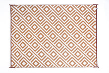 Load image into Gallery viewer, Outdoor Rug - Retro Beige/Brown And White