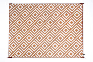 Outdoor Rug - Retro Beige/Brown And White