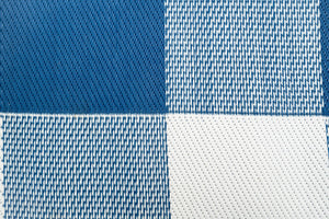 Outdoor Rug Checkmate Blue And White