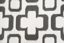 Load image into Gallery viewer, Outdoor Rug - Funky Retro Flowers Grey and White