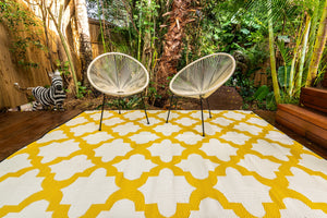 Outdoor Rug - Morocco Yellow And White