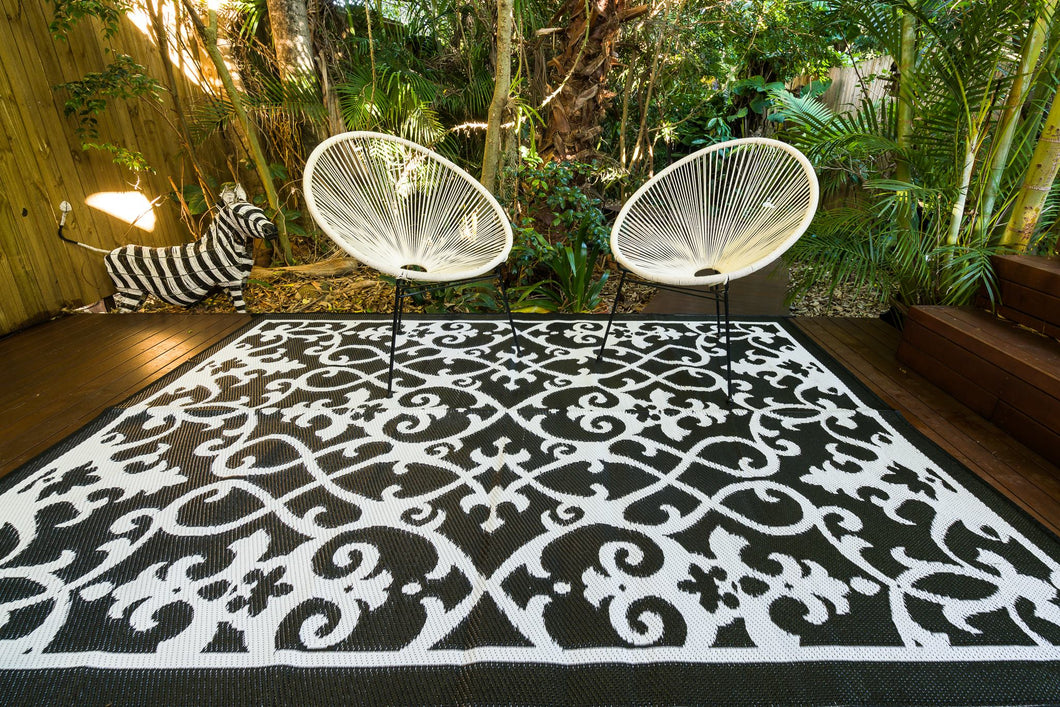 Outdoor Rug - Gatsby Black And White