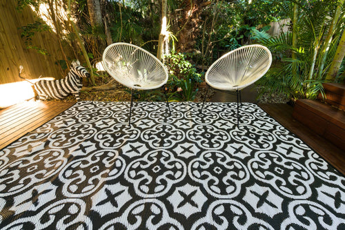 Outdoor Rug - Lisboa Black And White