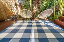 Load image into Gallery viewer, Outdoor Rug Checkmate Blue And White