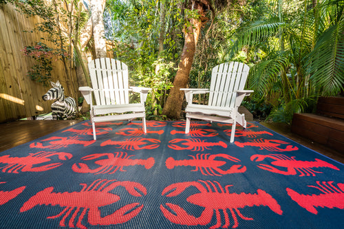 Outdoor Rug - Hampton Style Lobster Outdoor Rug