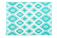 Load image into Gallery viewer, Outdoor Rug - Positano Aqua and White