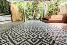 Load image into Gallery viewer, Outdoor Rug -  Large Diamond Black and Grey