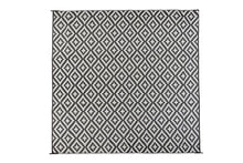 Load image into Gallery viewer, Outdoor Rug - Diamond Black and Grey Square