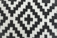 Load image into Gallery viewer, Outdoor Rug - Diamond Black and Grey Square