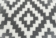 Load image into Gallery viewer, Outdoor Rug -  Large Diamond Black and Grey