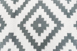 Outdoor Rug - Large Diamond Grey